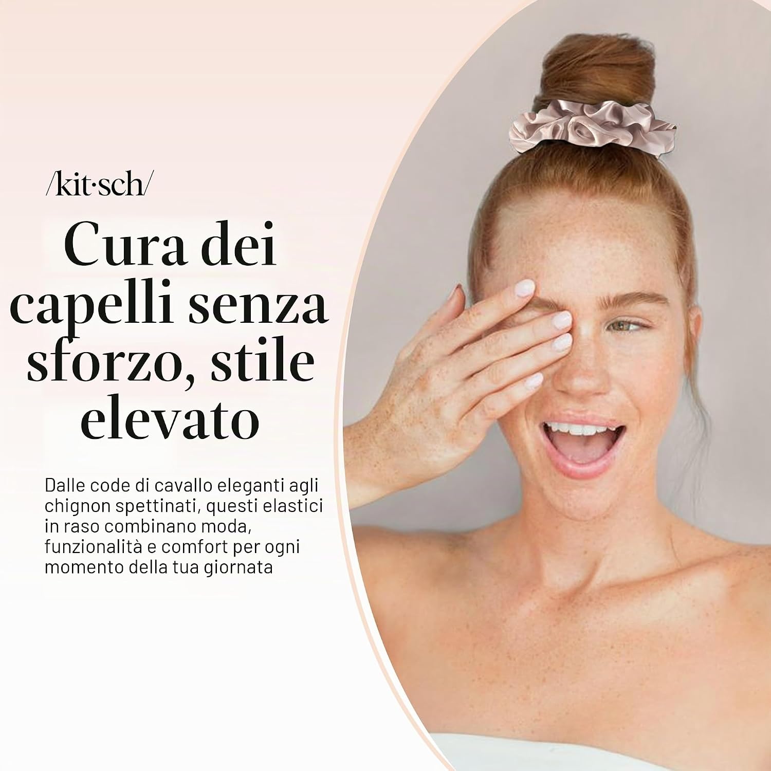 Thumbnail 6 de Elastici in raso Kitsch per capelli, 5 pezzi