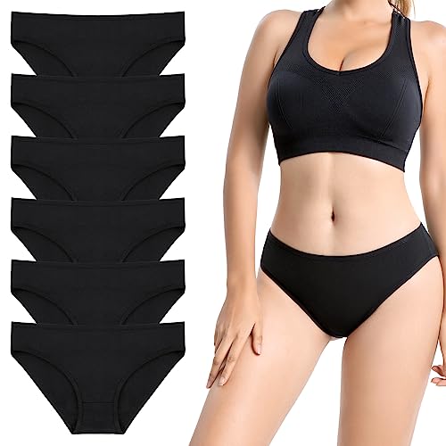 Thumbnail 8 de flintronic pack 6 bragas de mujer de algodón con elastano (tiro medio-bajo)