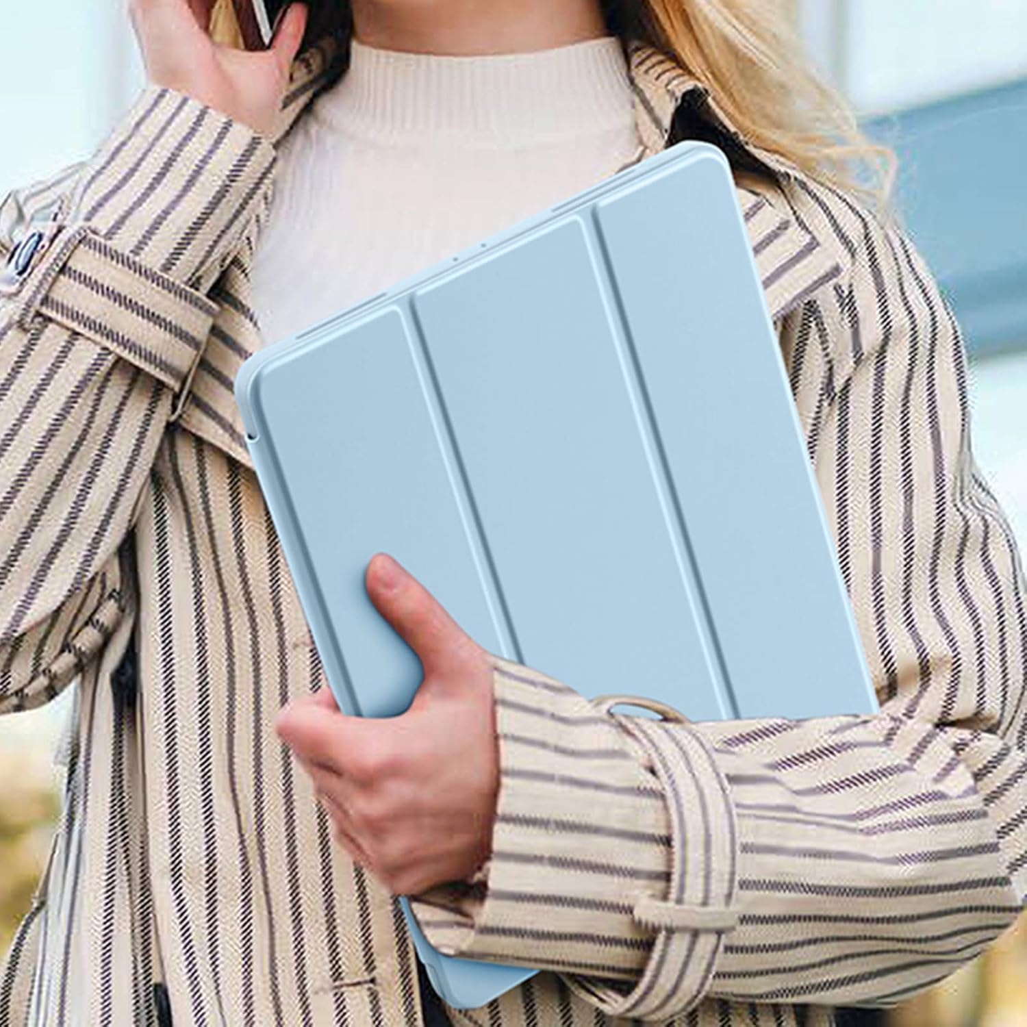 Thumbnail 6 de Vobafe TPU Back Case with Pencil Holder for iPad Pro 12.9 (6th–3rd Gen) – Light Blue