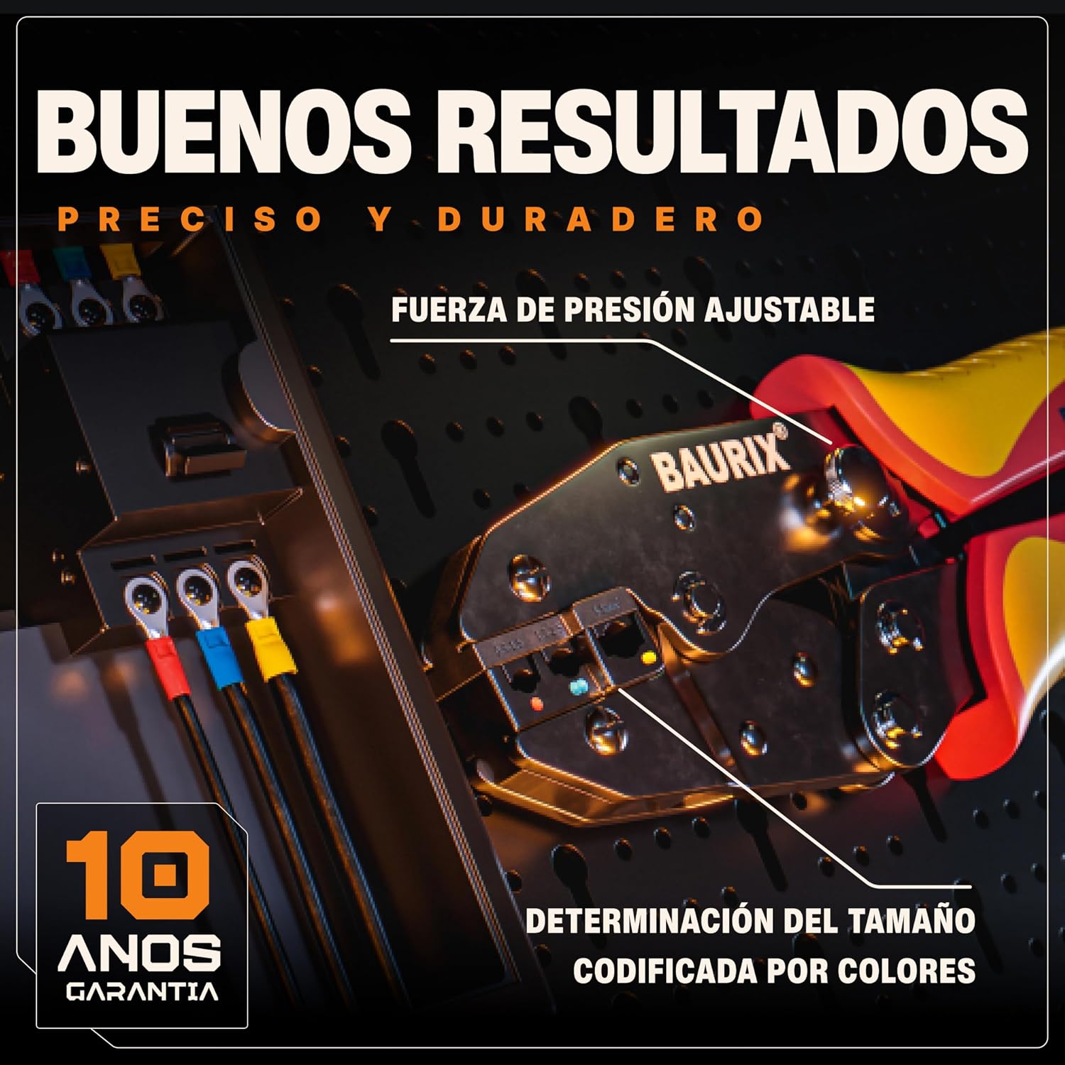 Detalle 2 de BAURIX Juego alicates crimpado 700 terminales