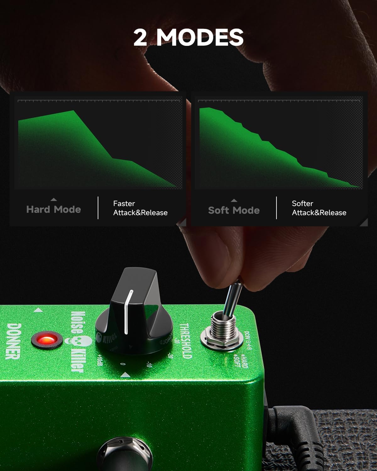 Detalle de Donner Noise Killer Noise Gate Pedal with Hard/Soft Modes and True Bypass