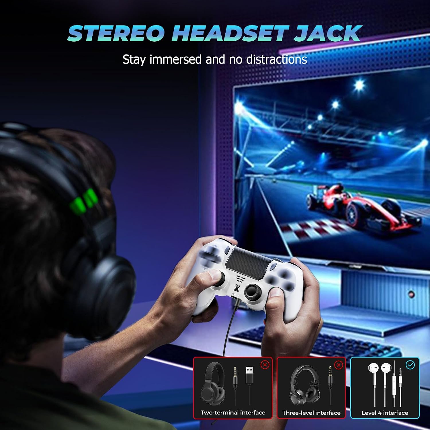 Thumbnail 5 de Suoxiom Wireless Controller for PS4, six-axis sensor