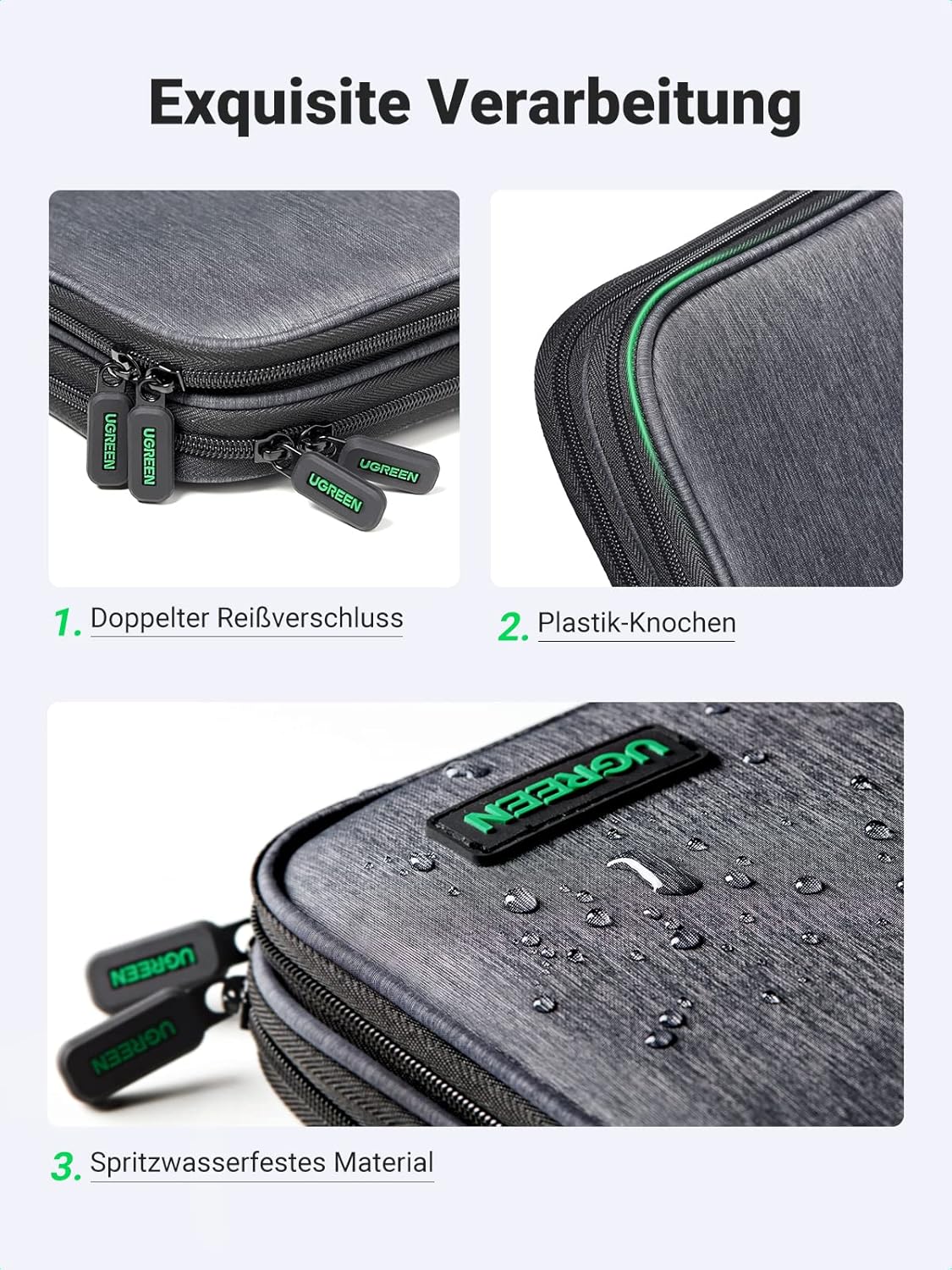 Detalle 2 de UGREEN Elektronik Reise-Organizer Tasche 24,5 cm