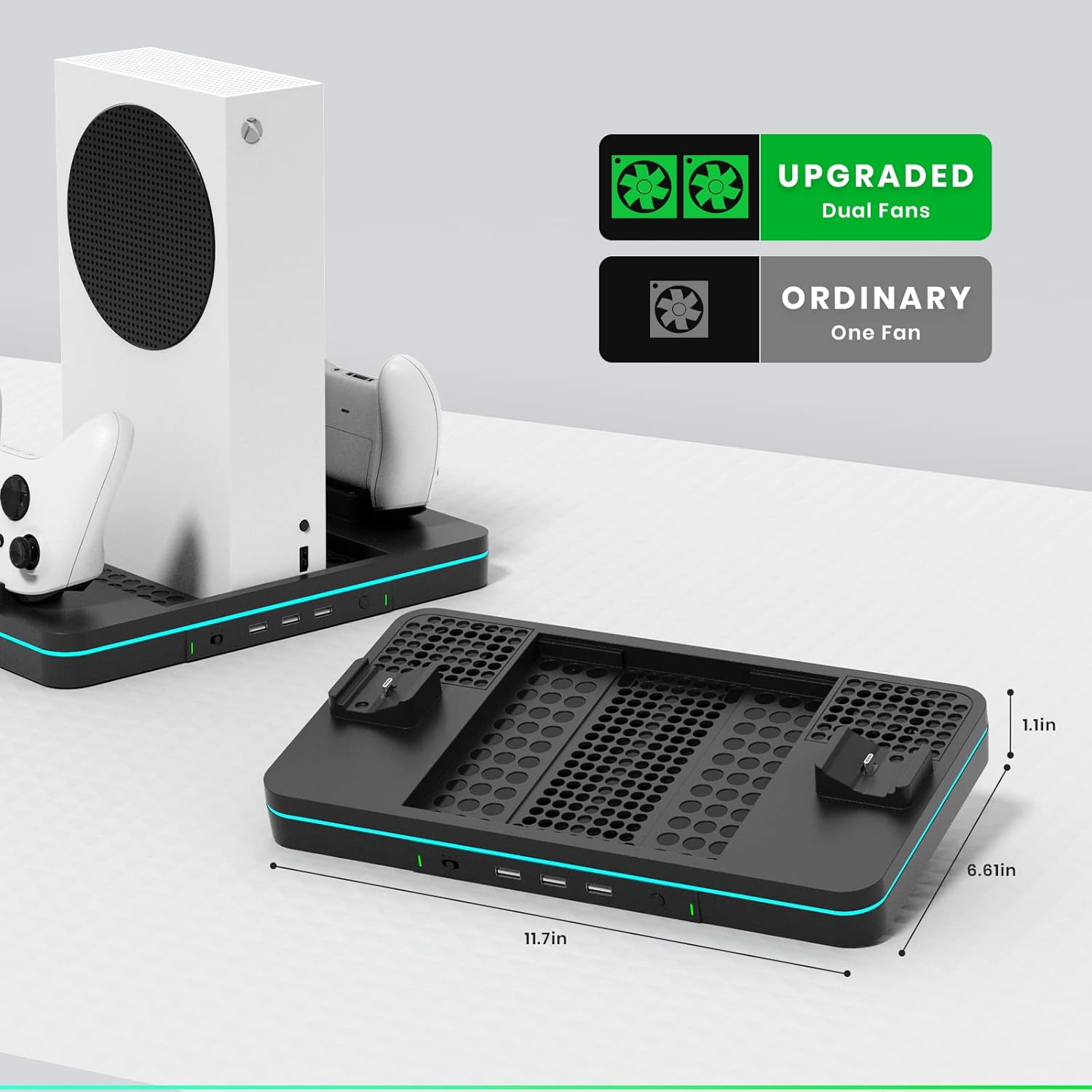 Thumbnail 6 de Charging Stand with Cooling Fan for Xbox Series X|S – CODOGOY Vertical Dual Controller Dock