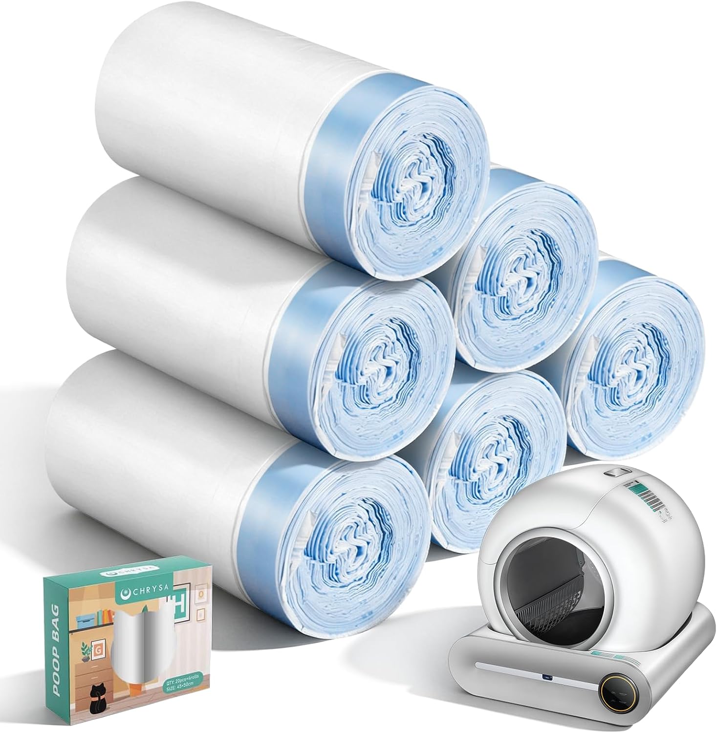 Detalle de Cat Litter Box Liners, 17.7 x 17.7 Inches