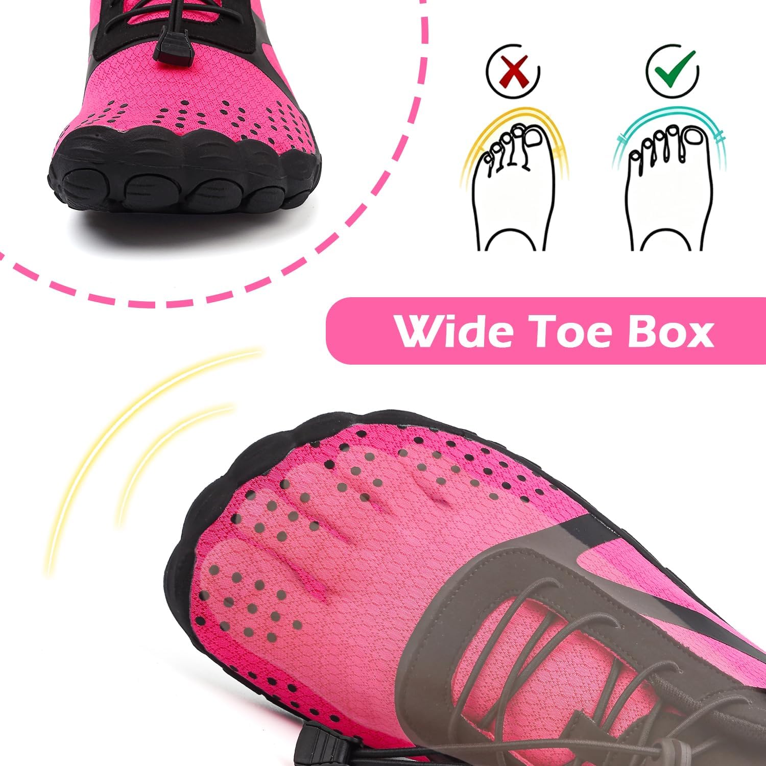 Detalle de DimaiGlobal Scarpe Barefoot minimaliste unisex per trail, indoor e outdoor con suola a battistrada antiscivolo