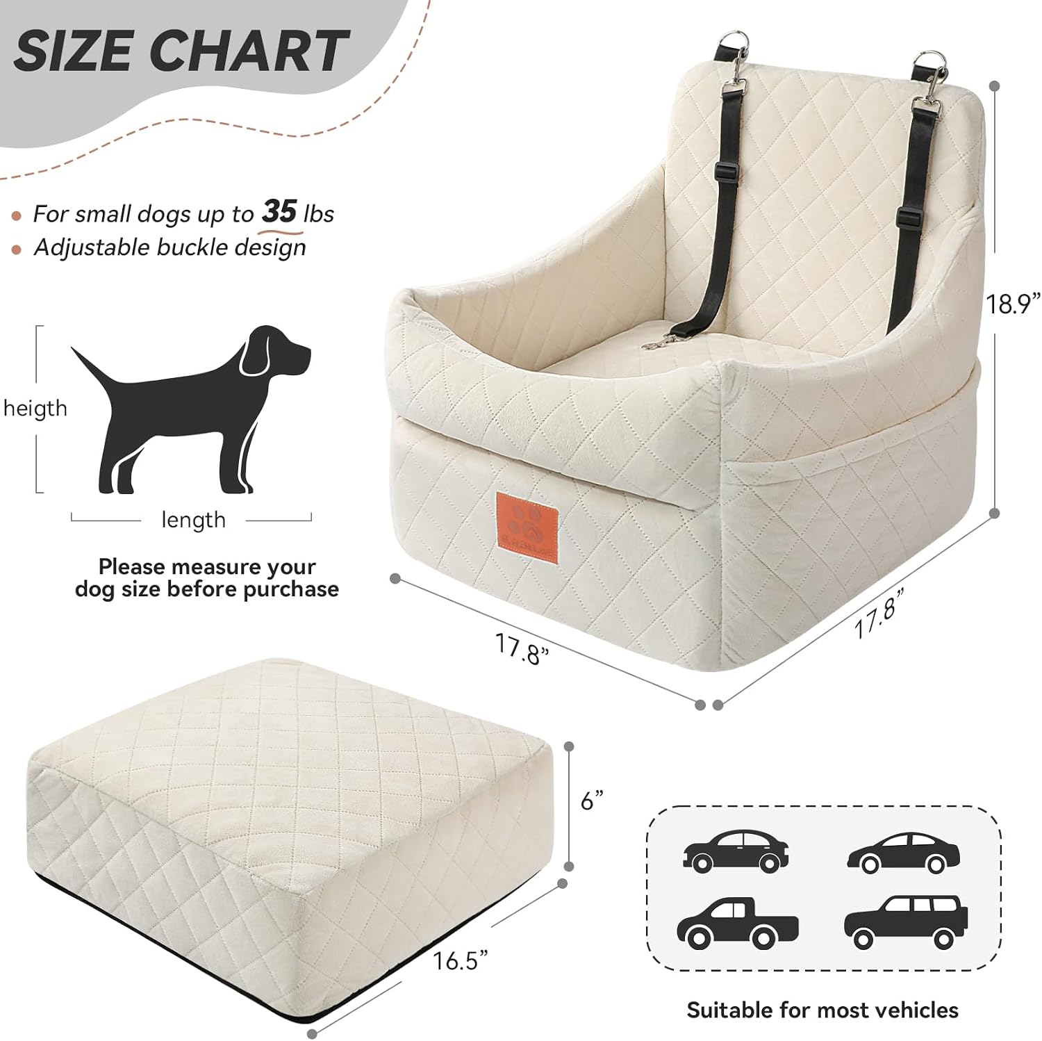 Detalle de GL GLENSLAVE Hunde-Autositz bis 15,9 kg