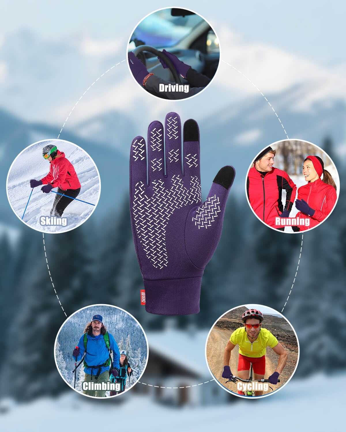 Thumbnail 4 de Aegend Winter Gloves 3 Sizes