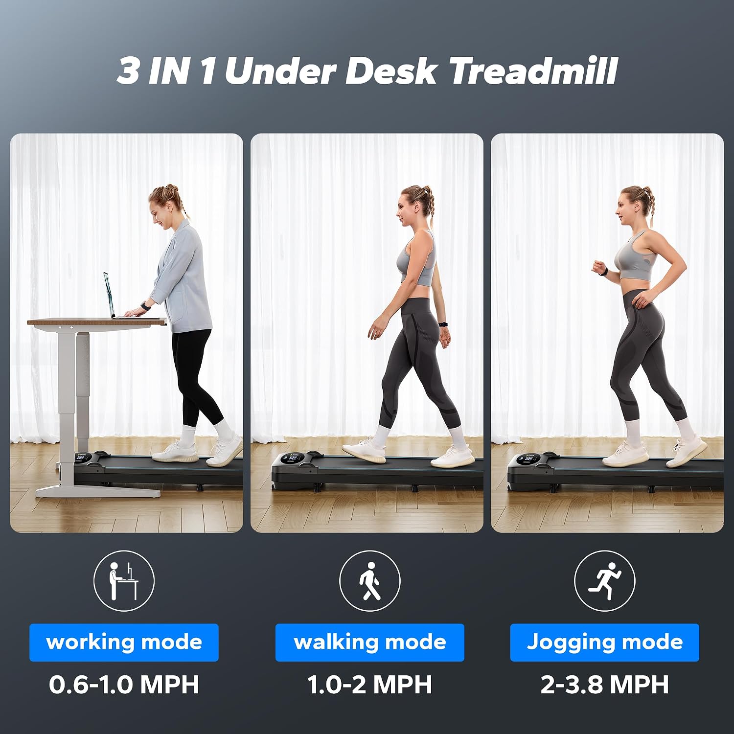 Thumbnail 6 de MERACH Walking Pad Treadmill 265 lb capacity