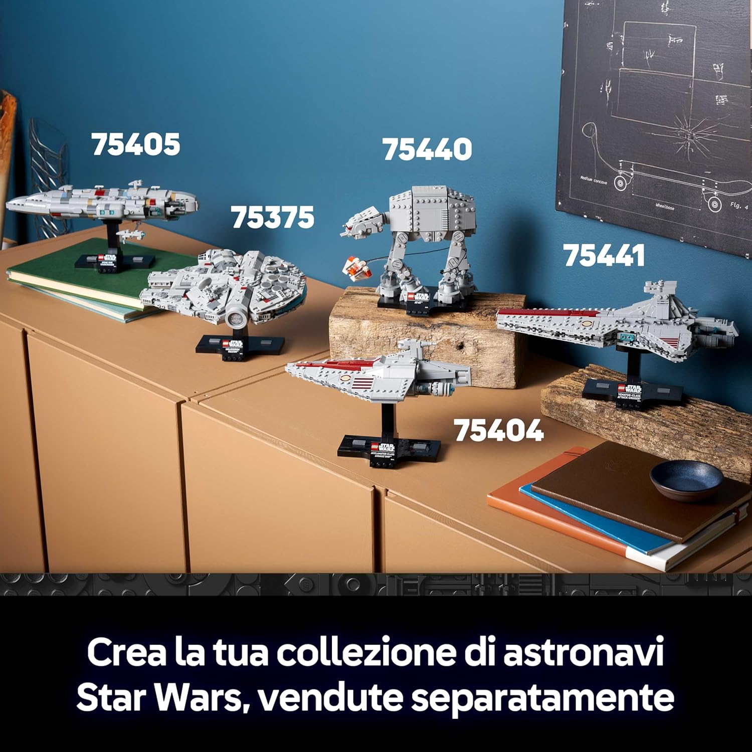 Thumbnail 6 de LEGO Star Wars 75440 AT-AT – Kit di Modellismo per Adulti per Esposizione con Snowspeeder e Supporto
