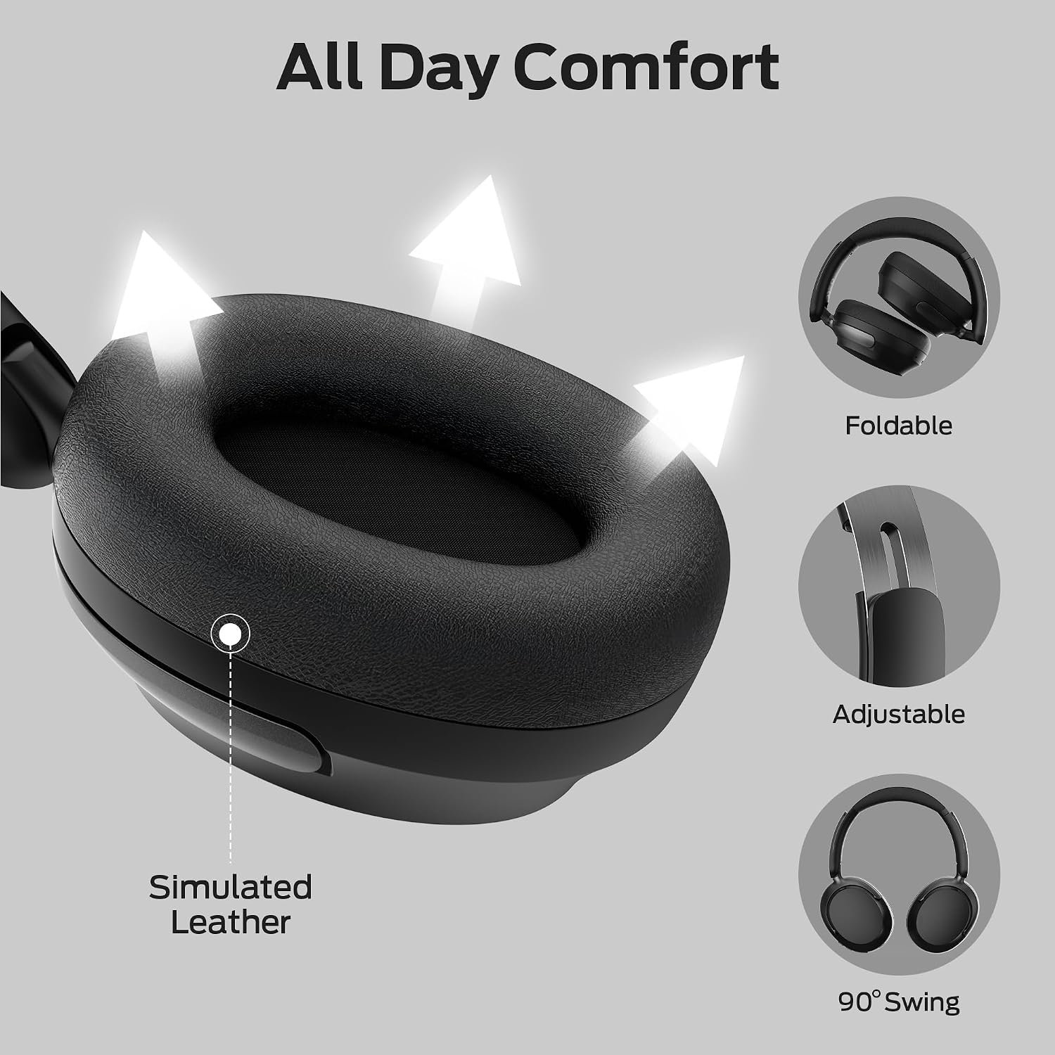 Detalle de oraolo E87-BK Monster Persona 3rd ANC Wireless Headphones, Bluetooth 5.4