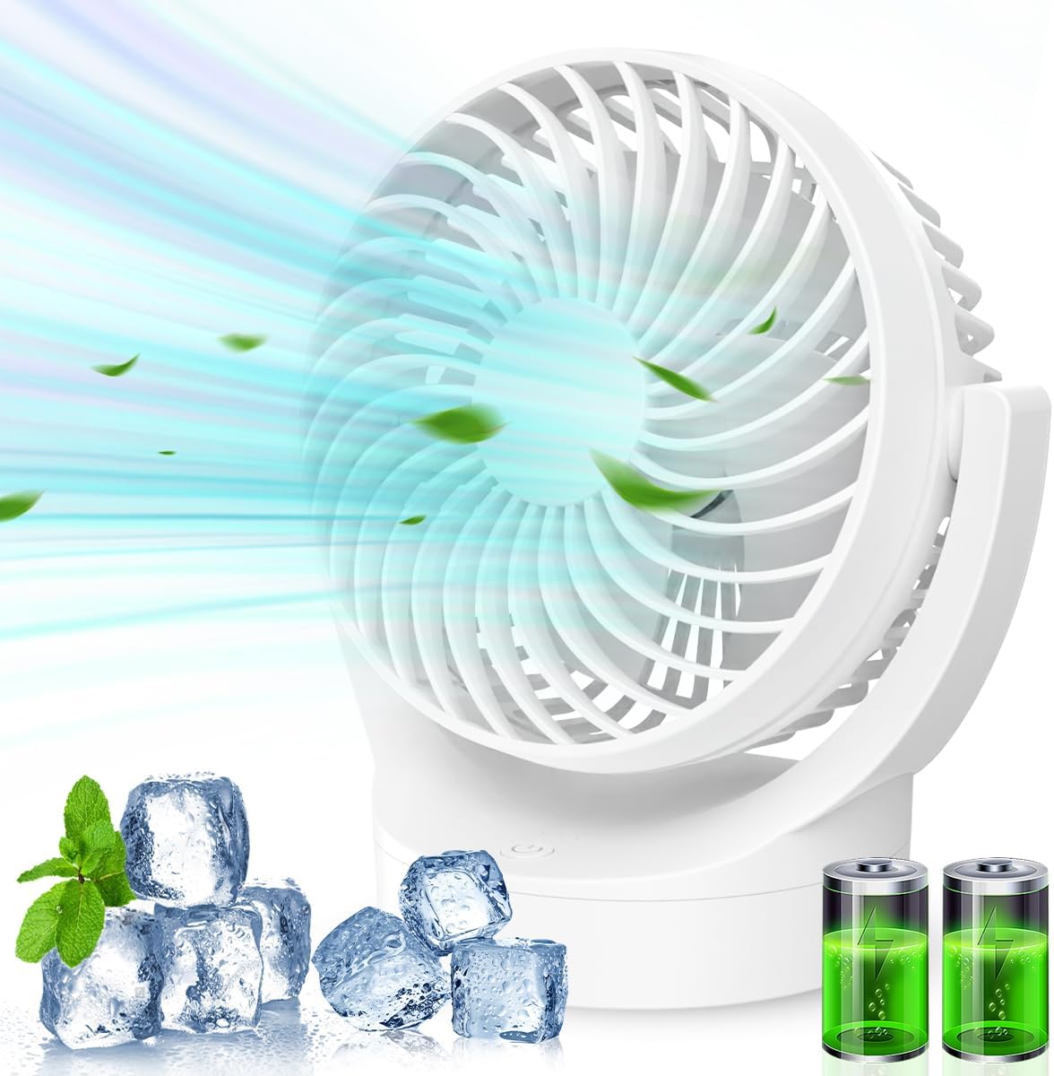 Ventilatore da tavolo 3000 mAh ricaricabile