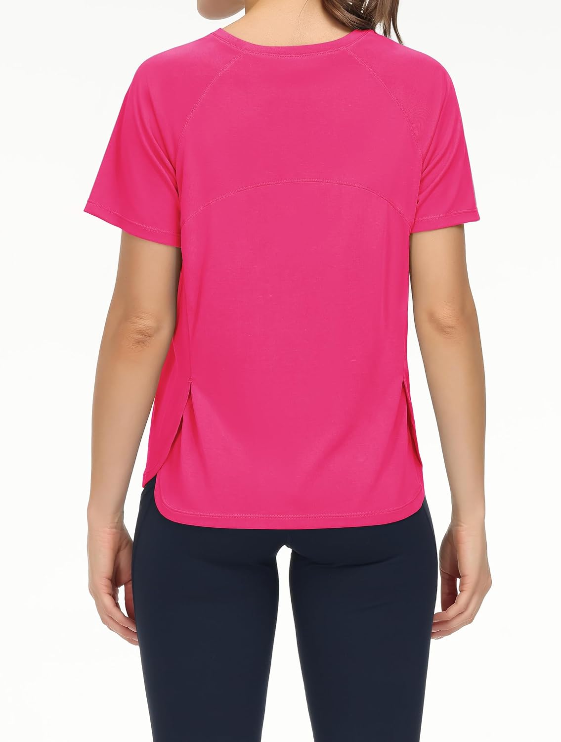 Thumbnail 3 de THE GYM PEOPLE Women's Cotton Crew Neck T-Shirt, Breathable Loose Fit