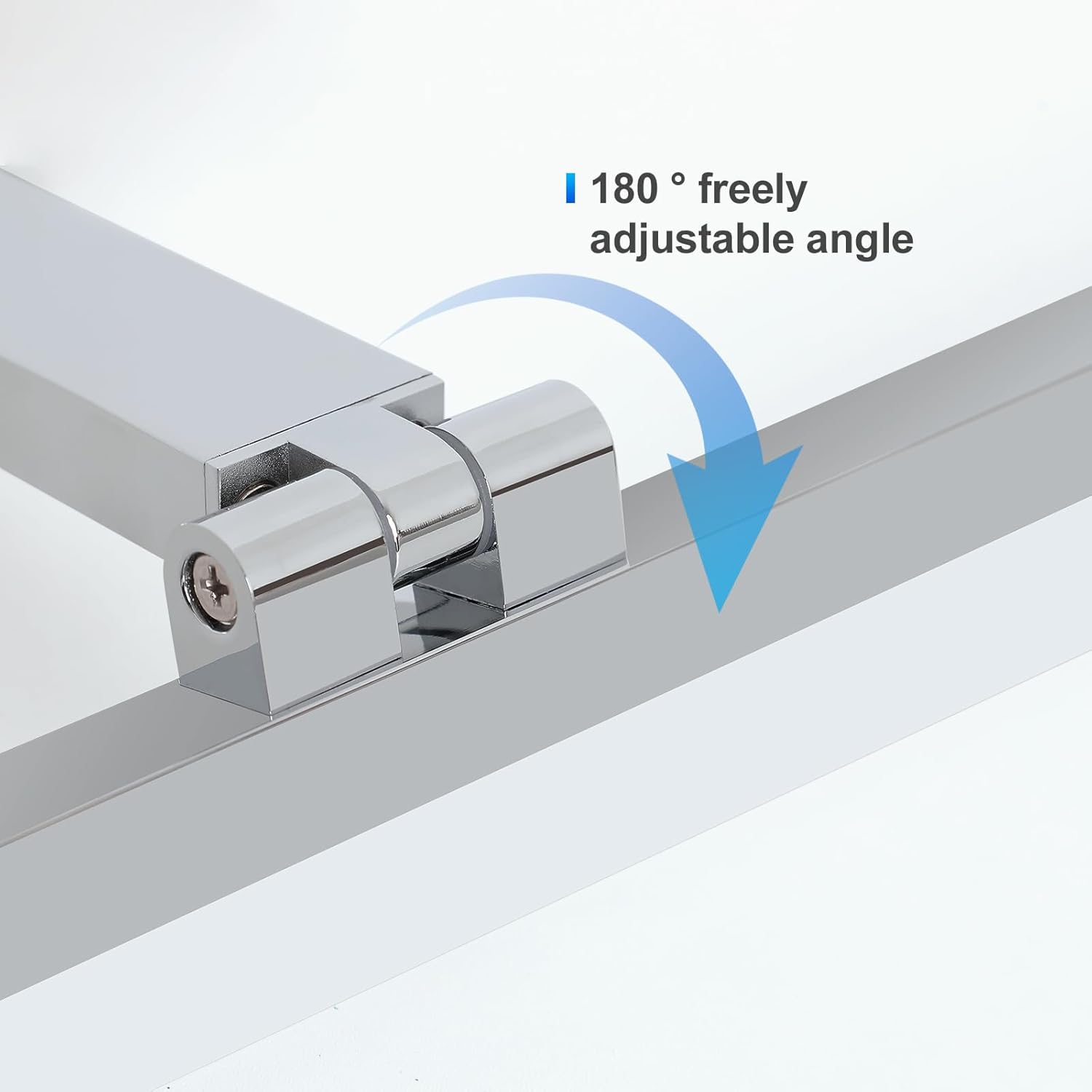 Detalle 2 de Pasoar LED Spiegelleuchte Bad 60 cm – 18W, 4000K, Chrom-Acryl
