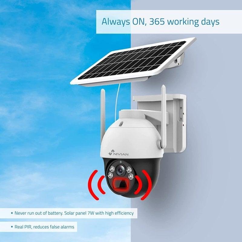 Detalle de nivian Cámara Vigilancia 2K 18.000 mAh 4G 🌐