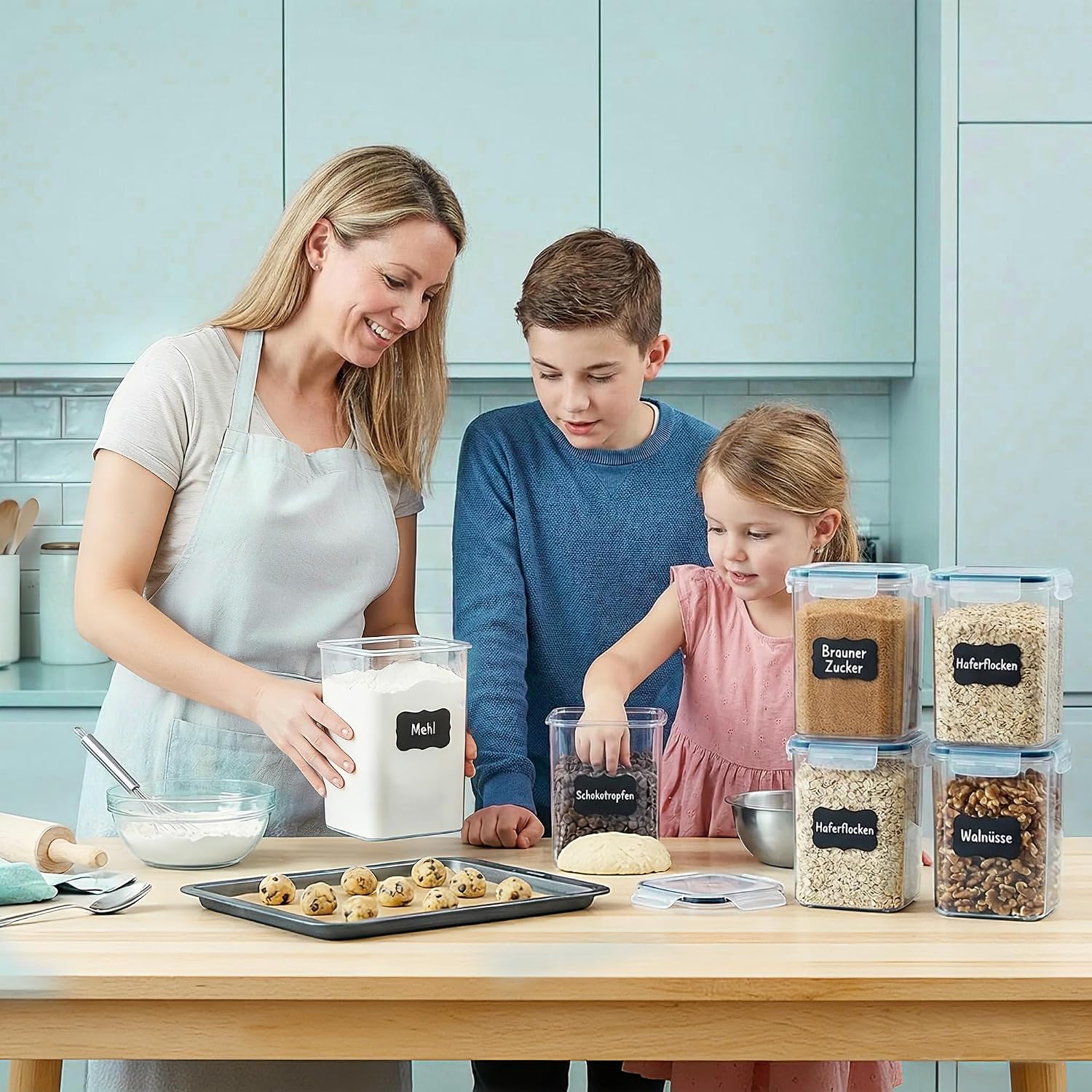 Detalle 2 de Vtopmart 1,6 L Vorratsdosen Set 🥣