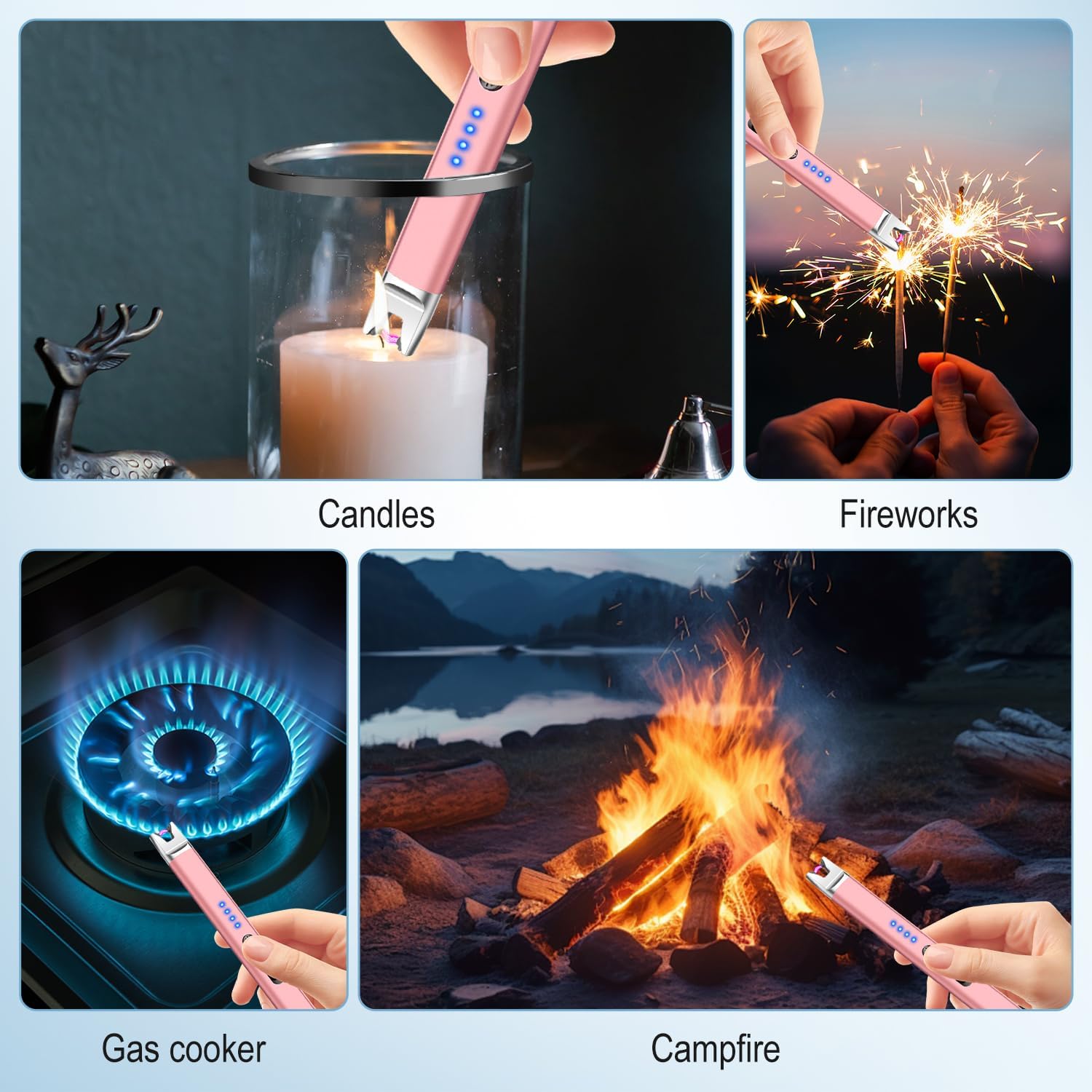 Thumbnail 5 de 2 Pack Candle Lighters Long Reach, USB-C Rechargeable Electric Lighters for Scented Candles & Bbq