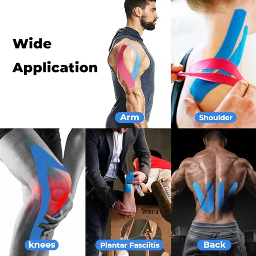 Thumbnail 4 de LiangMai Cinta Kinesiotape Set 3 Rollos 5 m x 5 cm — Kinesio tape elástico, sin látex, resistente al agua
