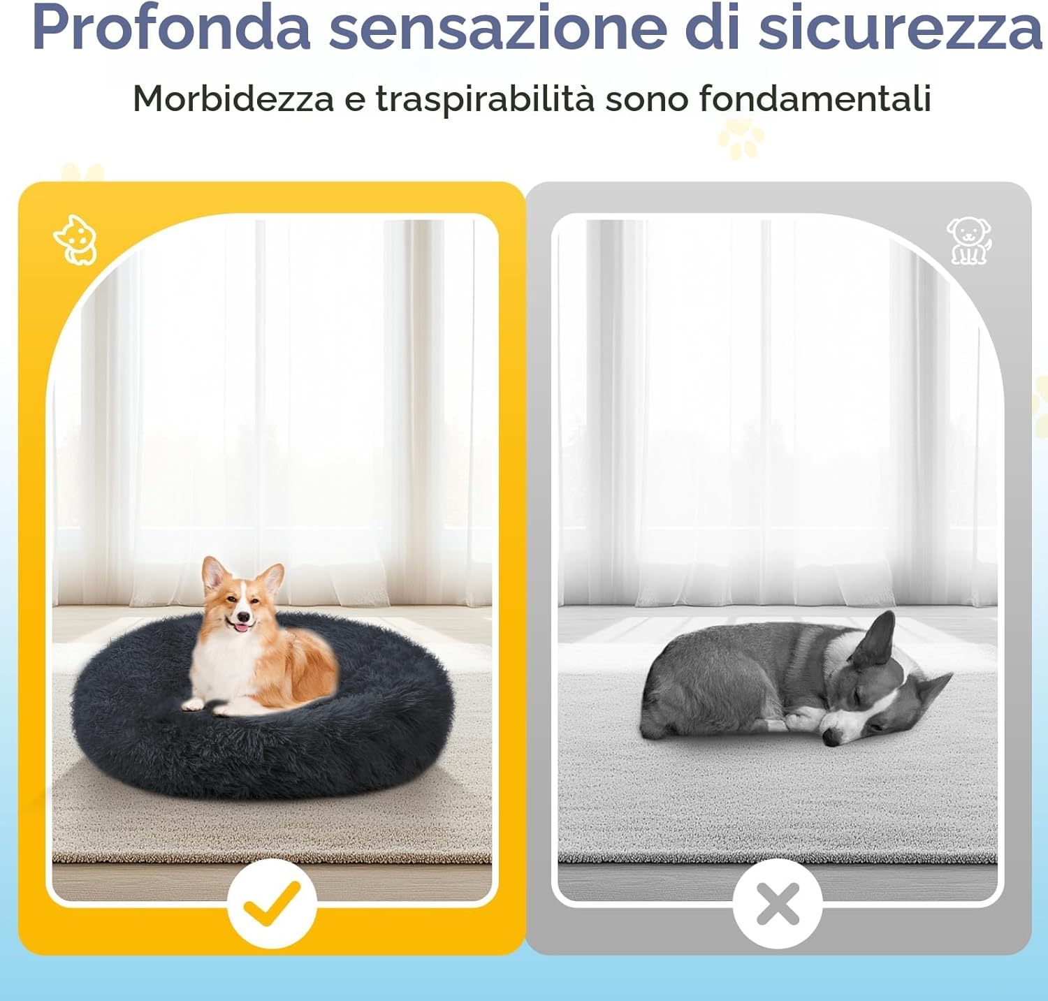Detalle 2 de LUOJINYI Cuccia morbida rotonda per cani 50 cm