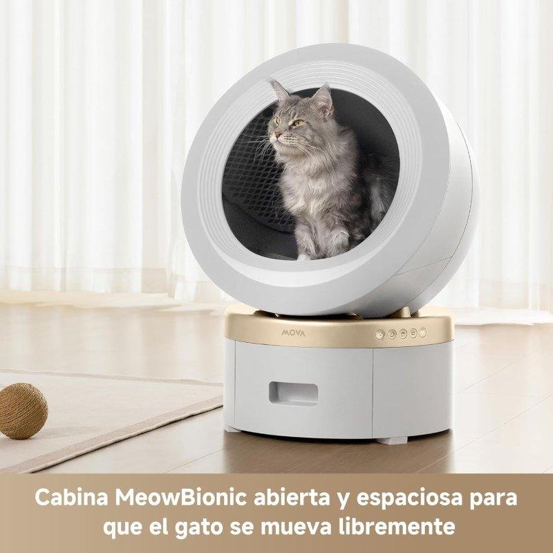 Thumbnail 1 de Arenero Mova MeowgicPod LR10 Prime Inteligente 110L Blanco