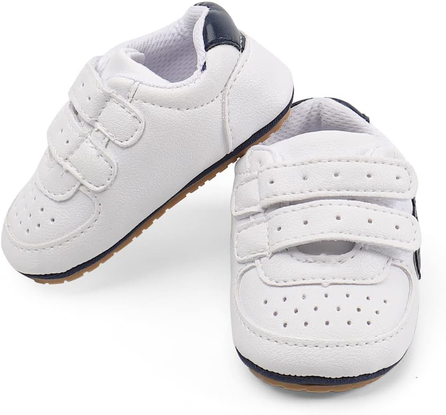 Detalle de Cheerful Mario Baby First Walking Shoes – Soft PU Leather Prewalkers with Anti-Slip Soles