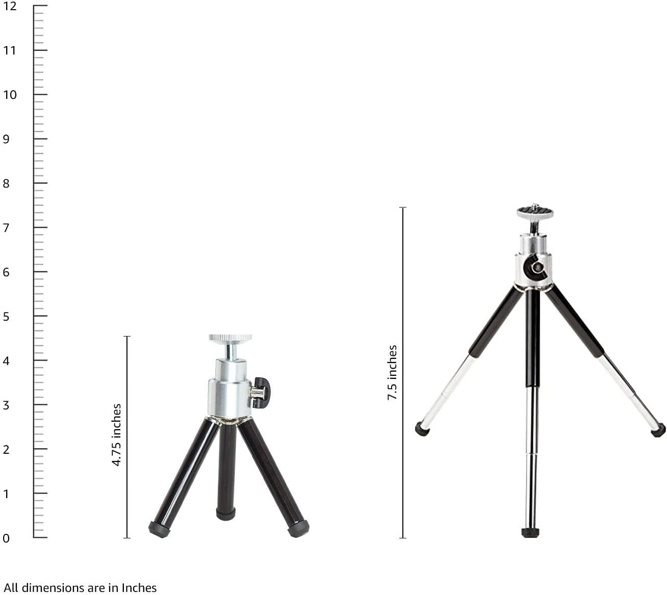 Thumbnail 5 de Amazon Basics Lightweight Mini Tripod (19cm / 7.5in) – extendable desk & travel tripod