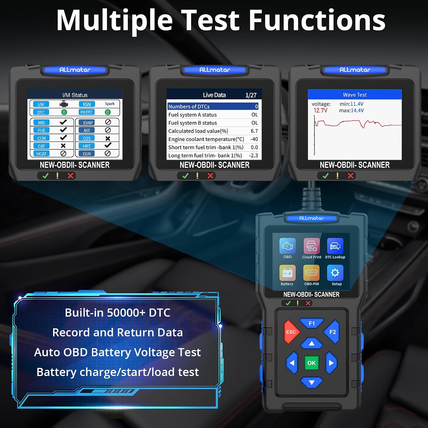 Thumbnail 4 de ALLmeter OBD2 Scanner 2.8" Colour Screen