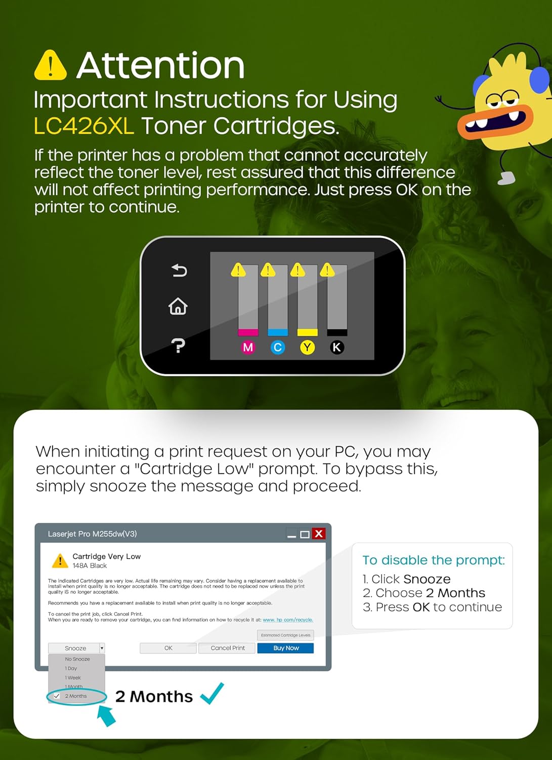 Thumbnail 4 de Timink LC426XL LC426 Ink Cartridges Replacement for Brother LC-426 (4 Pack) – XL, with Chip
