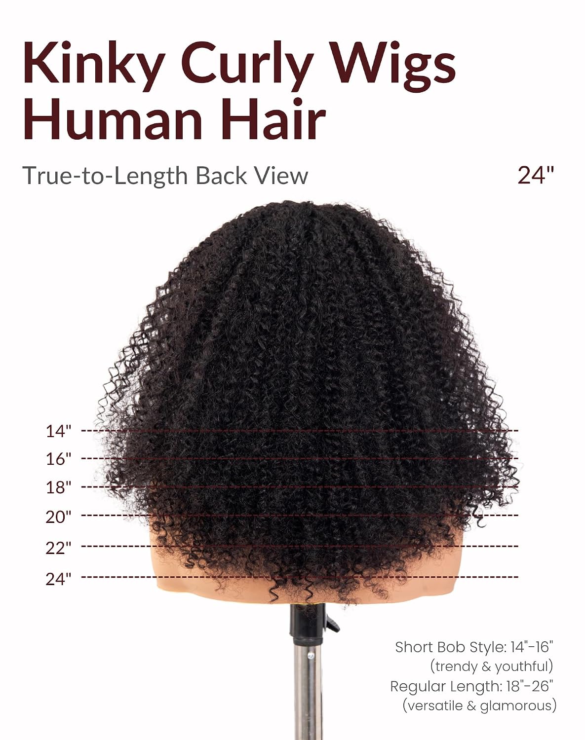 Thumbnail 6 de The Fox Kinky Curly Half Wig 100% Remy Human Hair