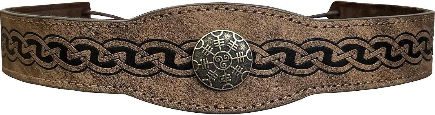 Thumbnail 6 de HiiFeuer Medieval Embossed Faux Leather Headpiece