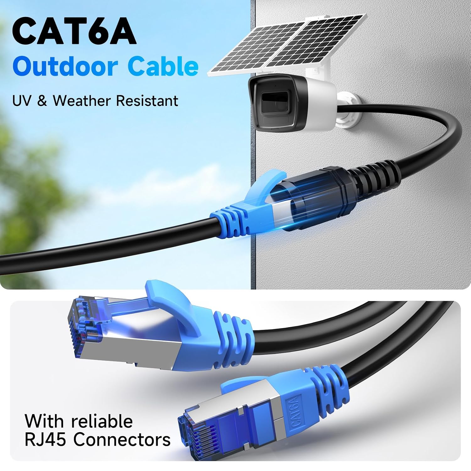 Thumbnail 2 de Veigrvy Cat 6A Outdoor Ethernet Cable 100m — Direct Burial, UV-Resistant LLDPE Jacket