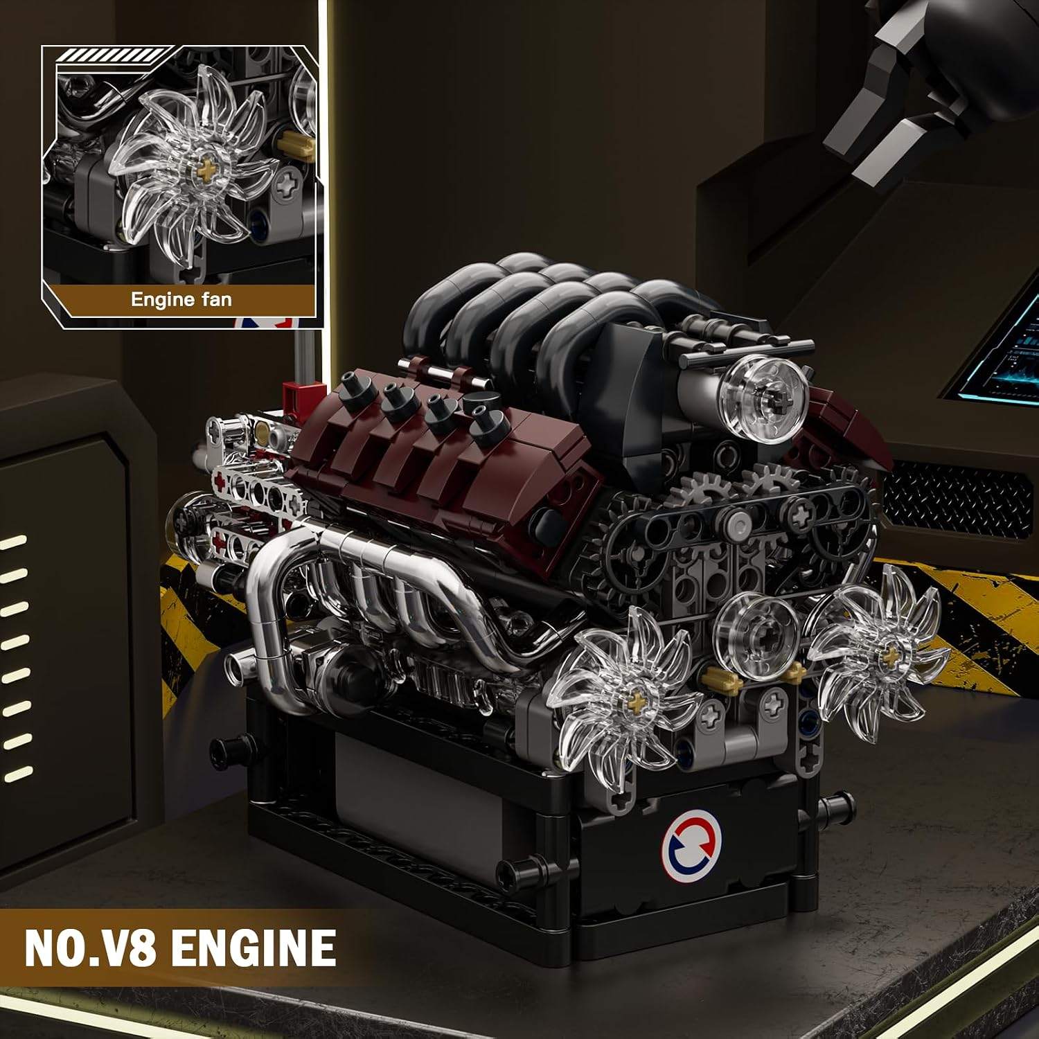 Detalle de V8 Motor Bausatz 10227 von Mould King
