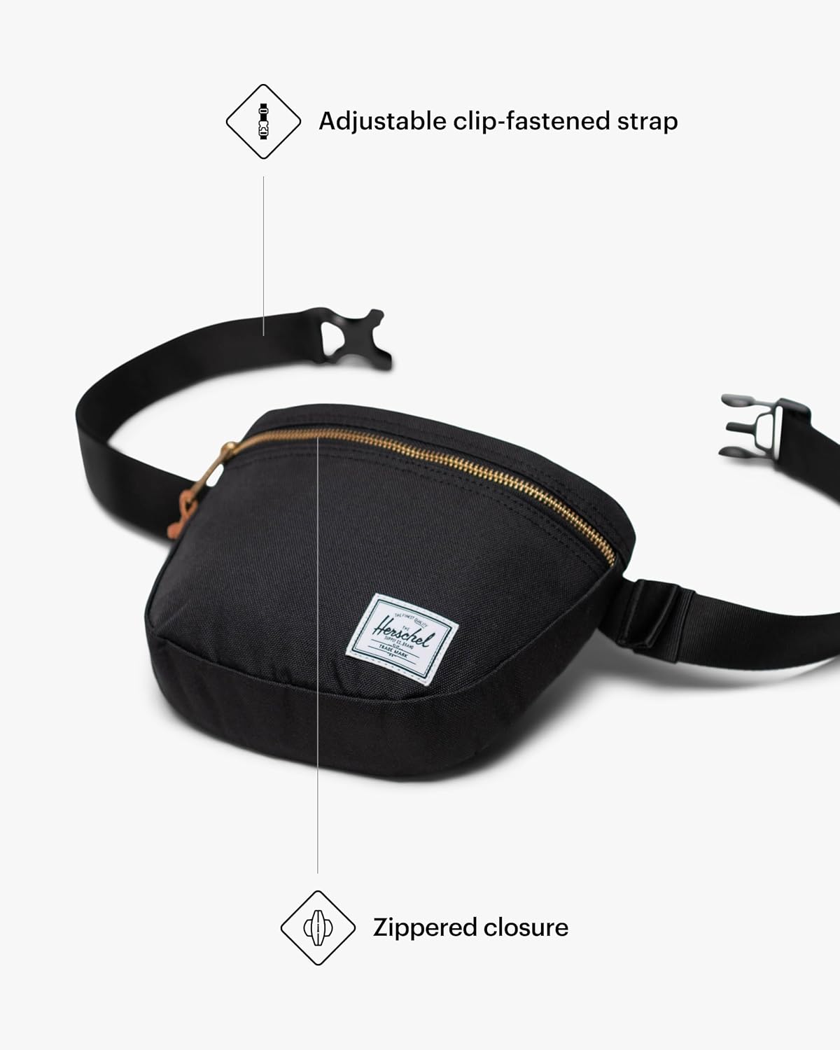 Thumbnail 3 de Herschel Mixte Pack Hip Settlement Accessoire de Voyage-Ceinture Porte-Monnaie, Noir — Taille Unique