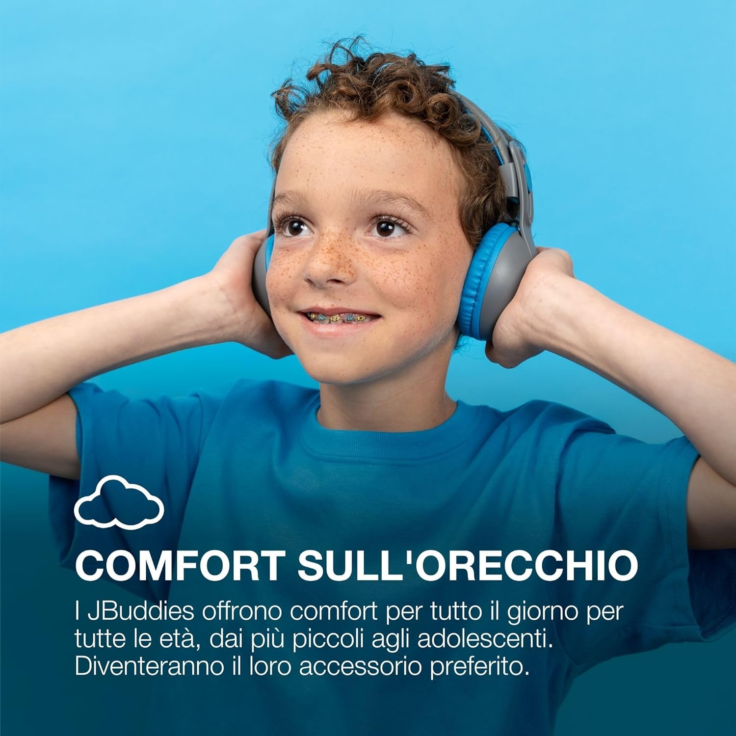 Thumbnail 2 de JLab JBuddies Studio 2 cuffie wireless per bambini Bluetooth con volume limitato e microfono