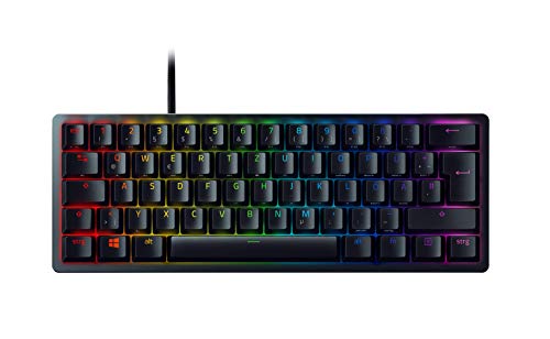 Detalle de Razer Huntsman Mini (Red Switch) – Kompakte 60% Gaming-Tastatur im QWERTZ DE-Layout