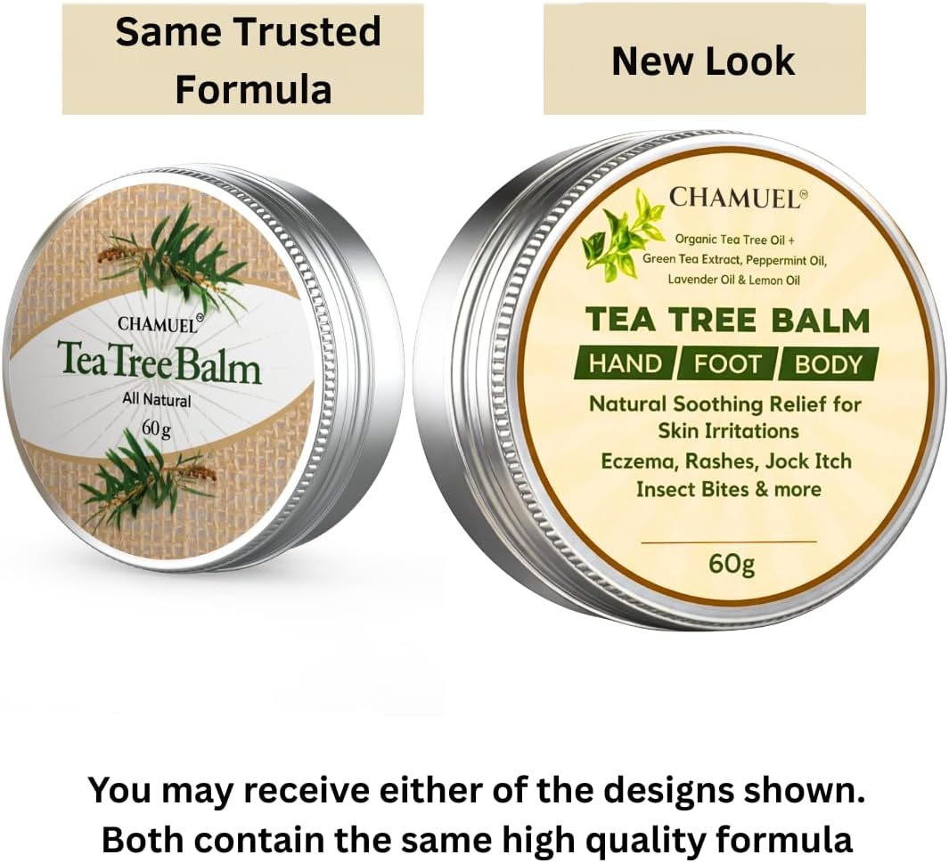 Thumbnail 2 de Chamuel Tea Tree Oil Balm – All Natural Hydrating Moisturizer (2-Pack) for Dry Skin & Rough Areas