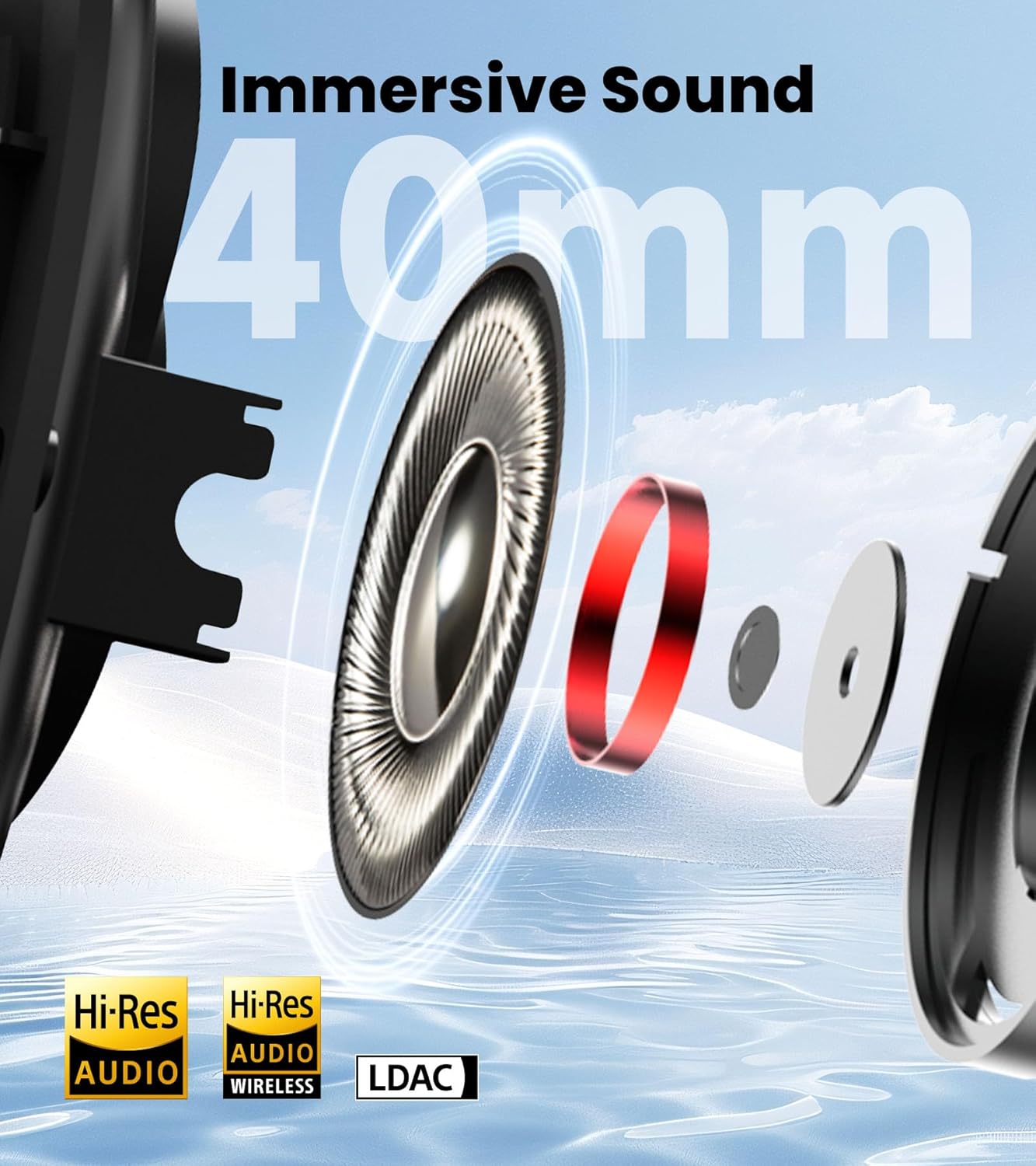 Thumbnail 4 de Edifier W80 over-ear ANC headphones -49dB