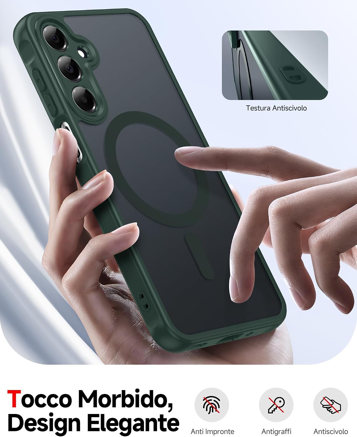 Detalle 2 de LeYi Cover magnetica per Galaxy A16 5G