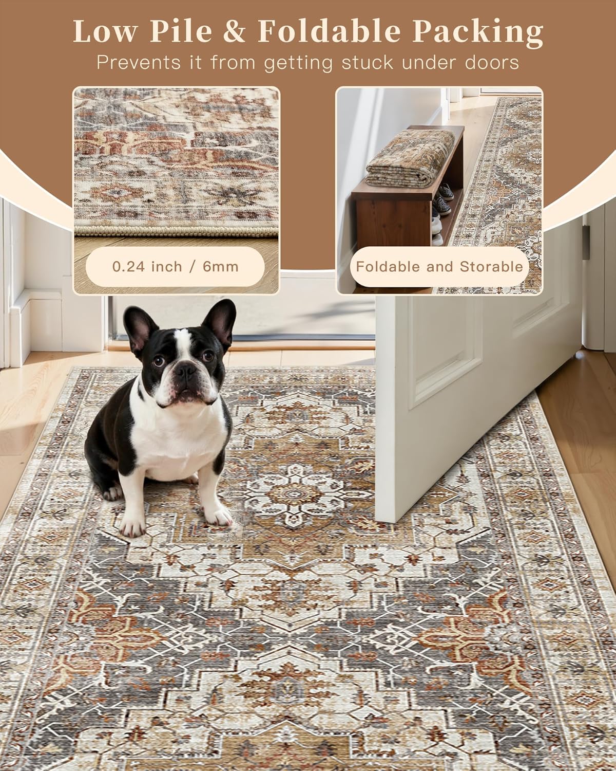 Thumbnail 6 de Madane Runner Rug 2x8 hallway runner 🏠
