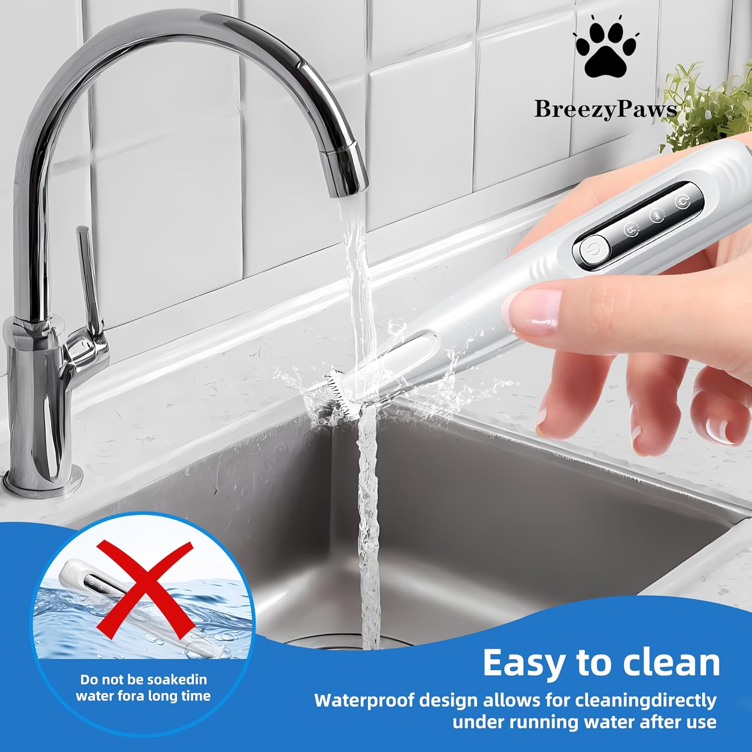 Thumbnail 6 de Pet Dog Cat Paw Trimmer & Grooming Kit with LED Light – 5-in-1, Quiet, Waterproof, USB Rechargeable