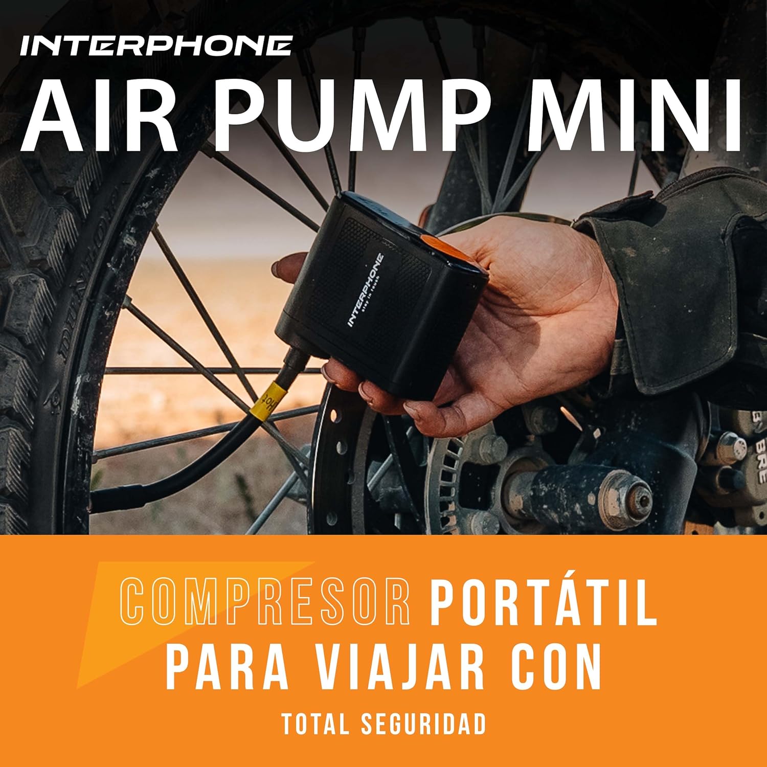 Detalle 2 de Interphone Mini Tragbare Luftpumpe – kompakt, zuverlässig und vielseitig