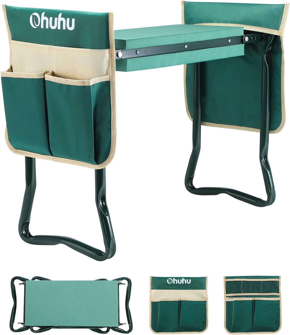 Detalle de Ohuhu Y11-88000-22/30 Garden Kneeler and Seat, Foldable 2-in-1 with 8-inch Pad
