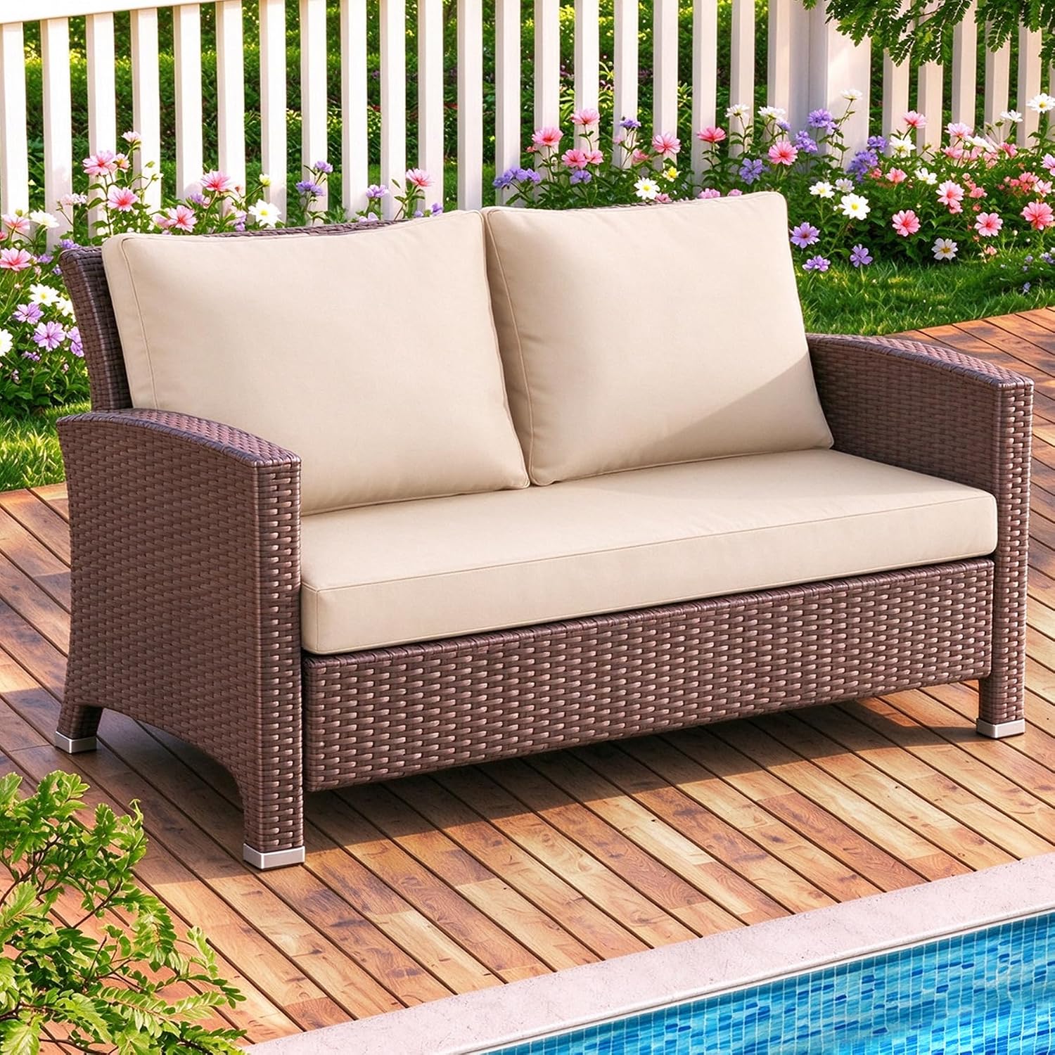 Thumbnail 6 de Zonamat Outdoor Loveseat Cushion Set, 48 x 24 in.