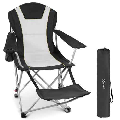 Homecall 2-in-1 Campingstuhl faltbar mit Fußablage – 2 Stück