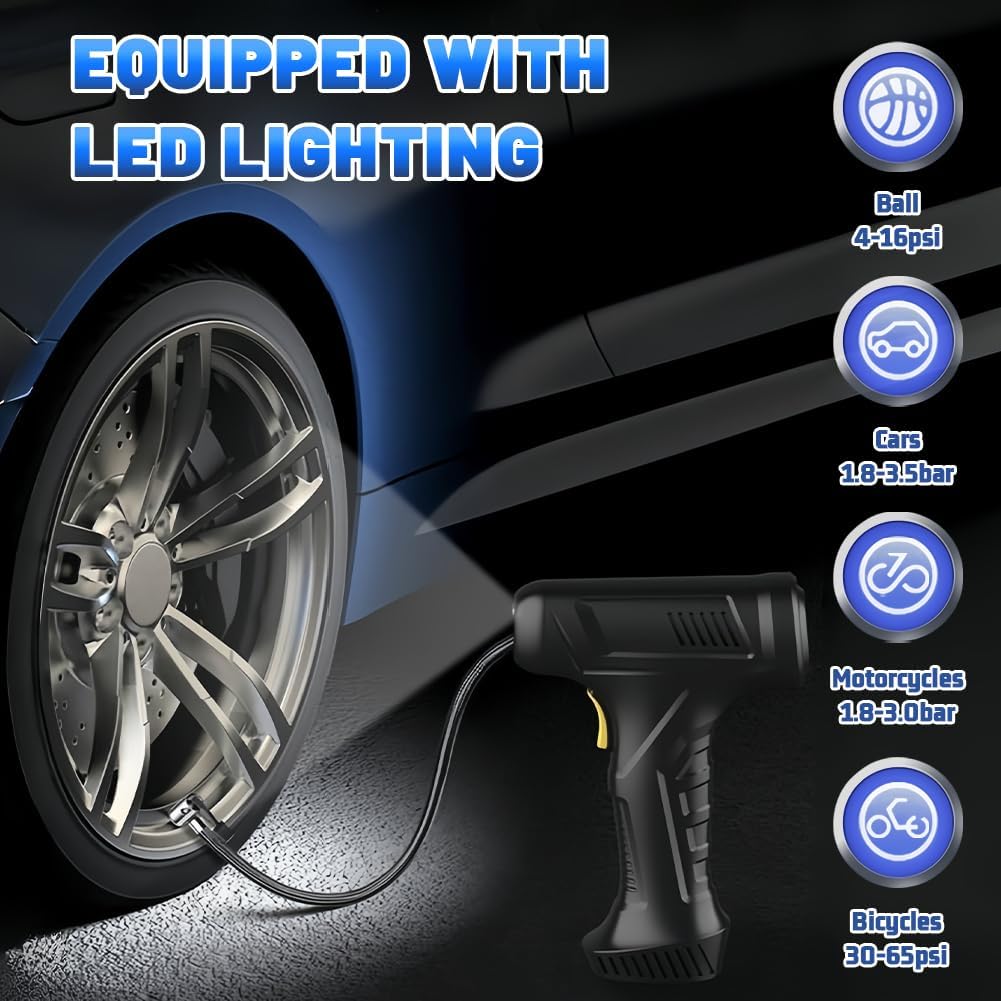 Thumbnail 1 de Flintronic gonfleur sans fil 150 PSI avec écran numérique, 4 buses et LED