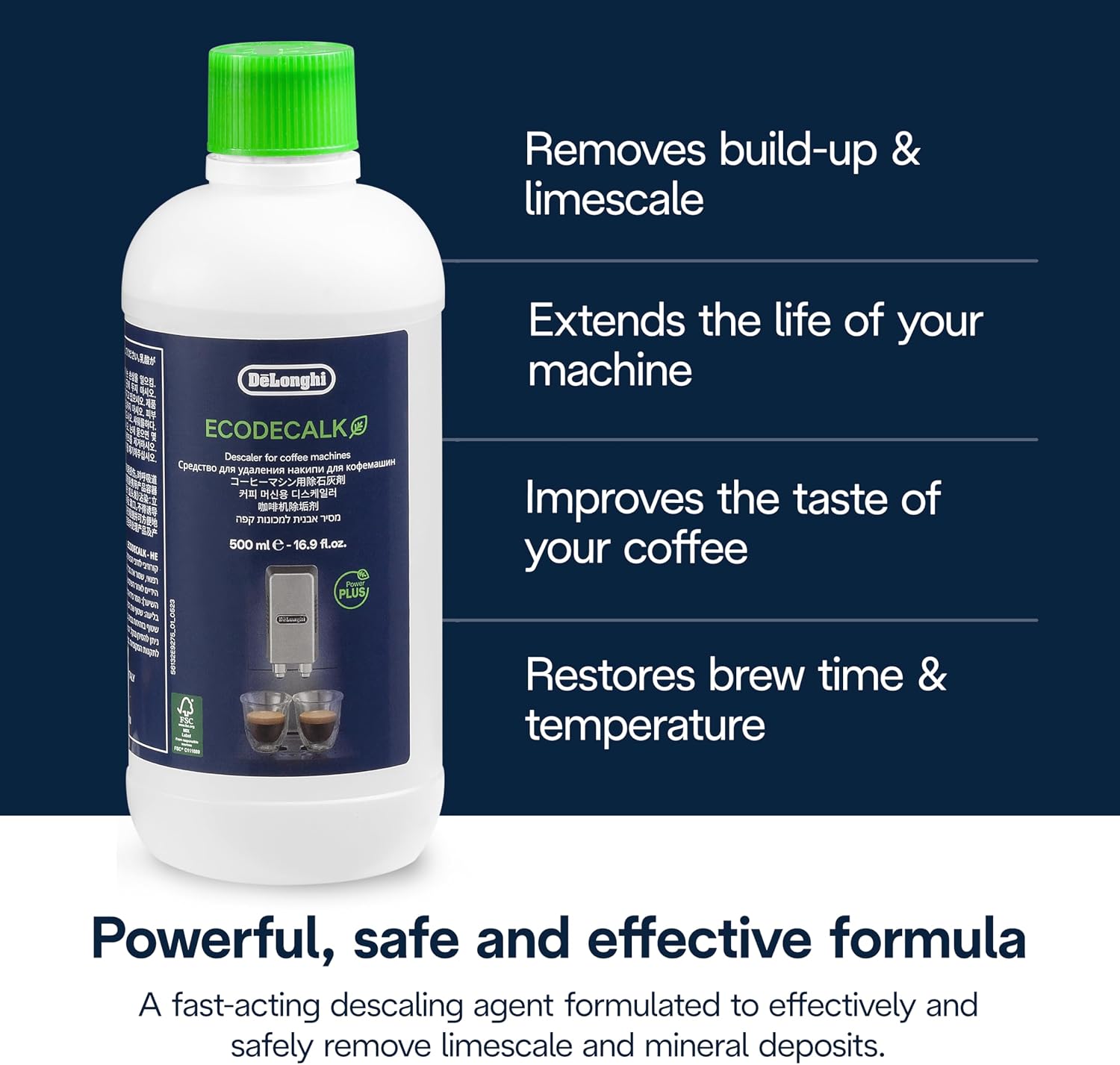 Thumbnail 2 de De'Longhi EcoDecalk Universal Descaler for Coffee Machines, 16.90 oz
