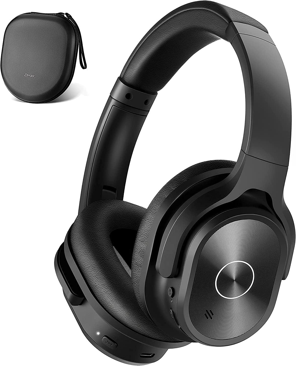 Detalle de ZIHNIC Active Noise Cancelling Headphones (Rose Gold) — 40H Wireless ANC Headset