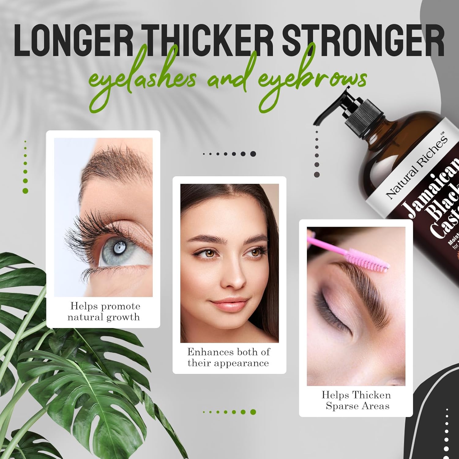 Thumbnail 4 de Natural Riches Jamaican Black Castor Oil (16 fl. oz) in Glass Bottle, Organic Cold-Pressed for Hair, Skin, Lashes, Brows & Scalp