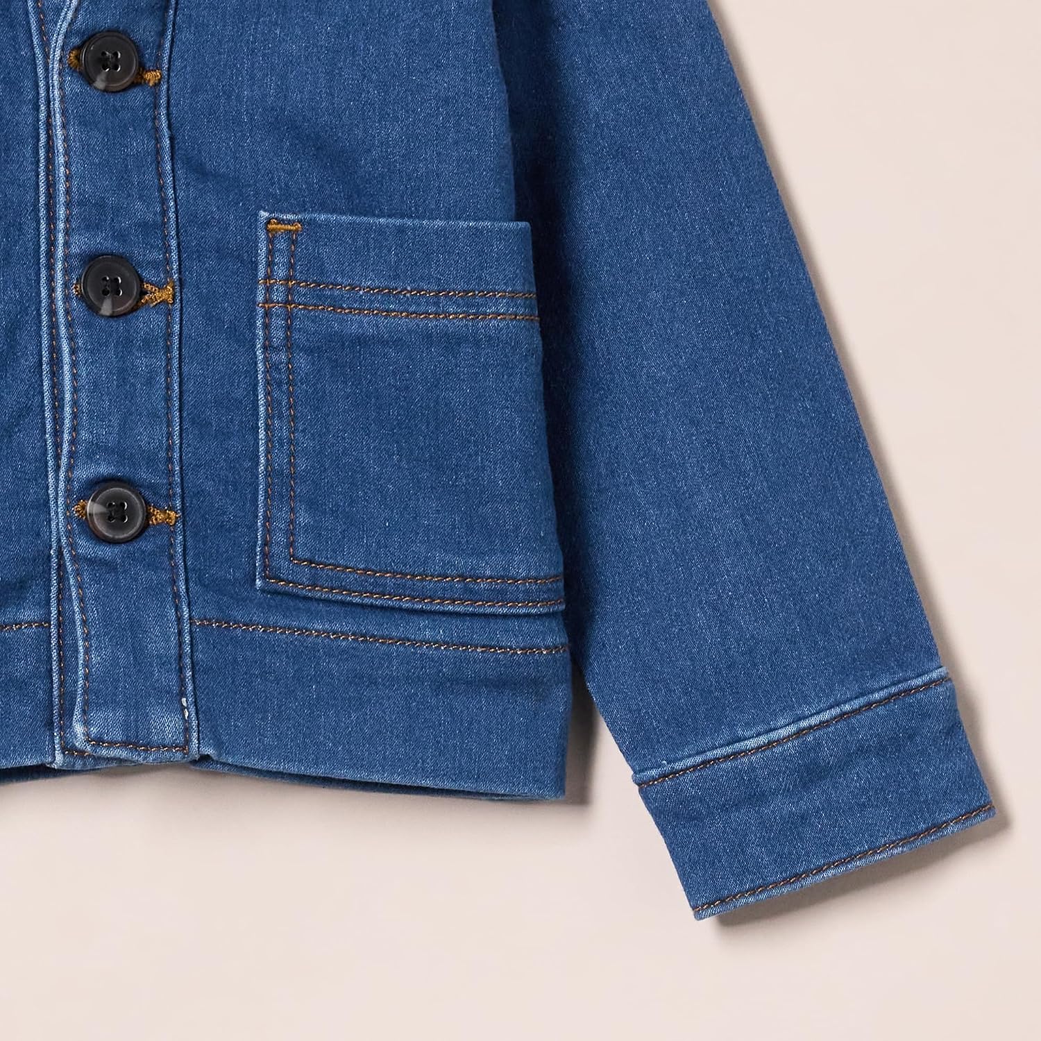 Detalle de Amazon Essentials Kinder Jeansjacke Chore mit lockerer Passform