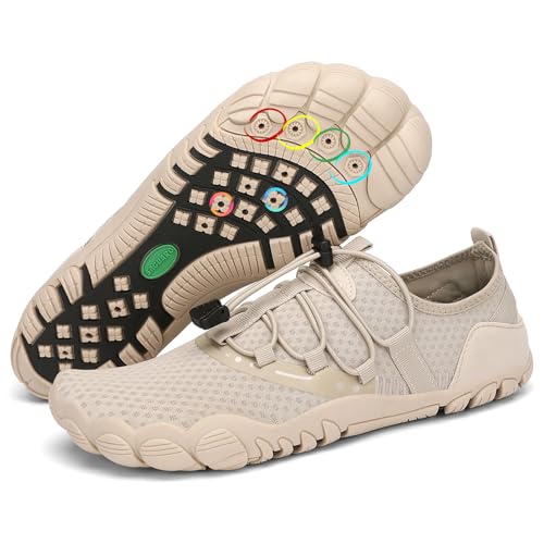 Detalle de SAGUARO Escarpines para Mujer / Zapatillas de Agua con Secado Rápido y Suela Antideslizante (Gr. 39) – Caqui Almendra